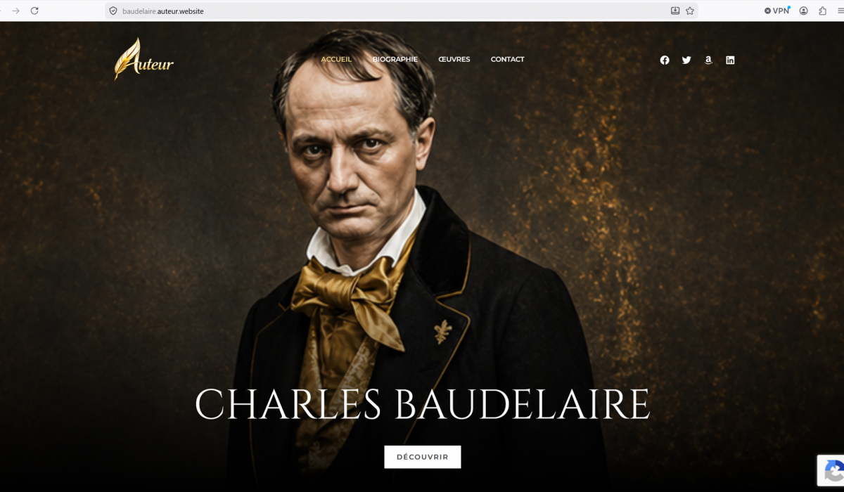site de Charles Baudelaire, poète français